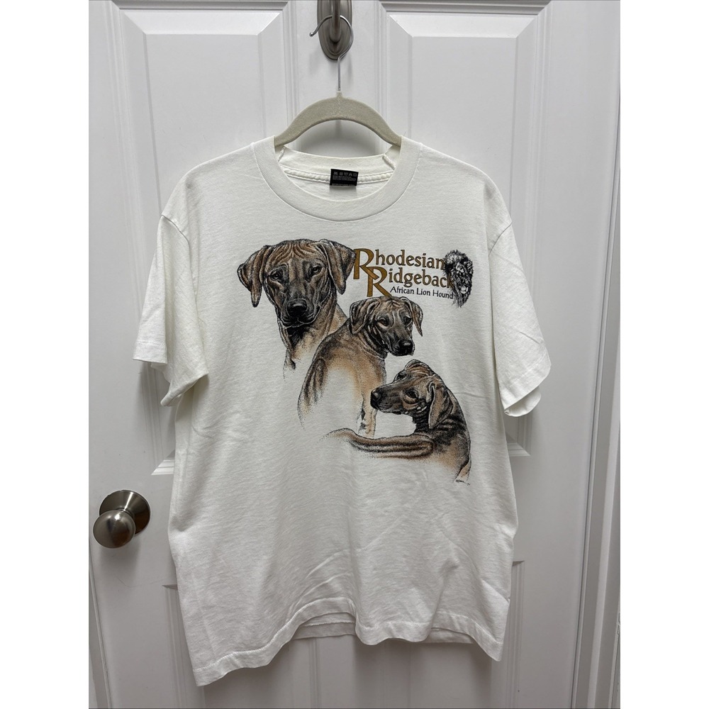 Vintage 90s Kibbee Originals Rhodesian Ridgeback Dog T Shirt - Size Large